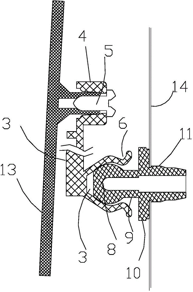 Fastener connecting structure and vehicle