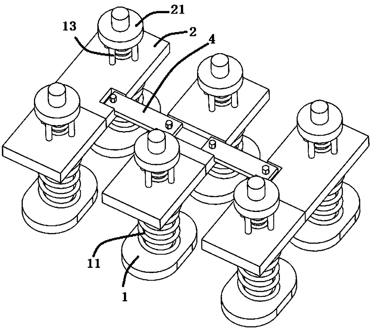 Two-level vibration reduction multipurpose support base