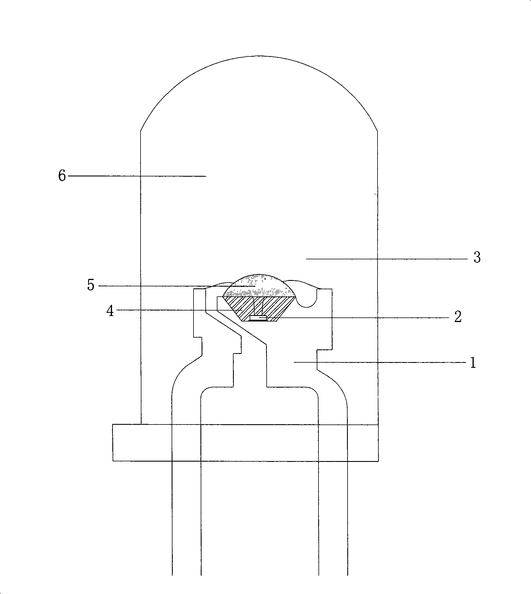 White light LED for improving facula and encapsulation method thereof