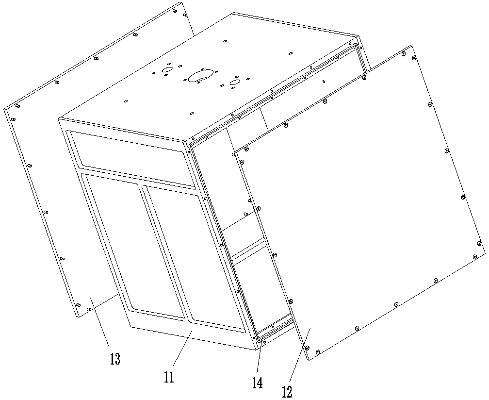 Machine case capable of dissipating heat through method of liquid cooling