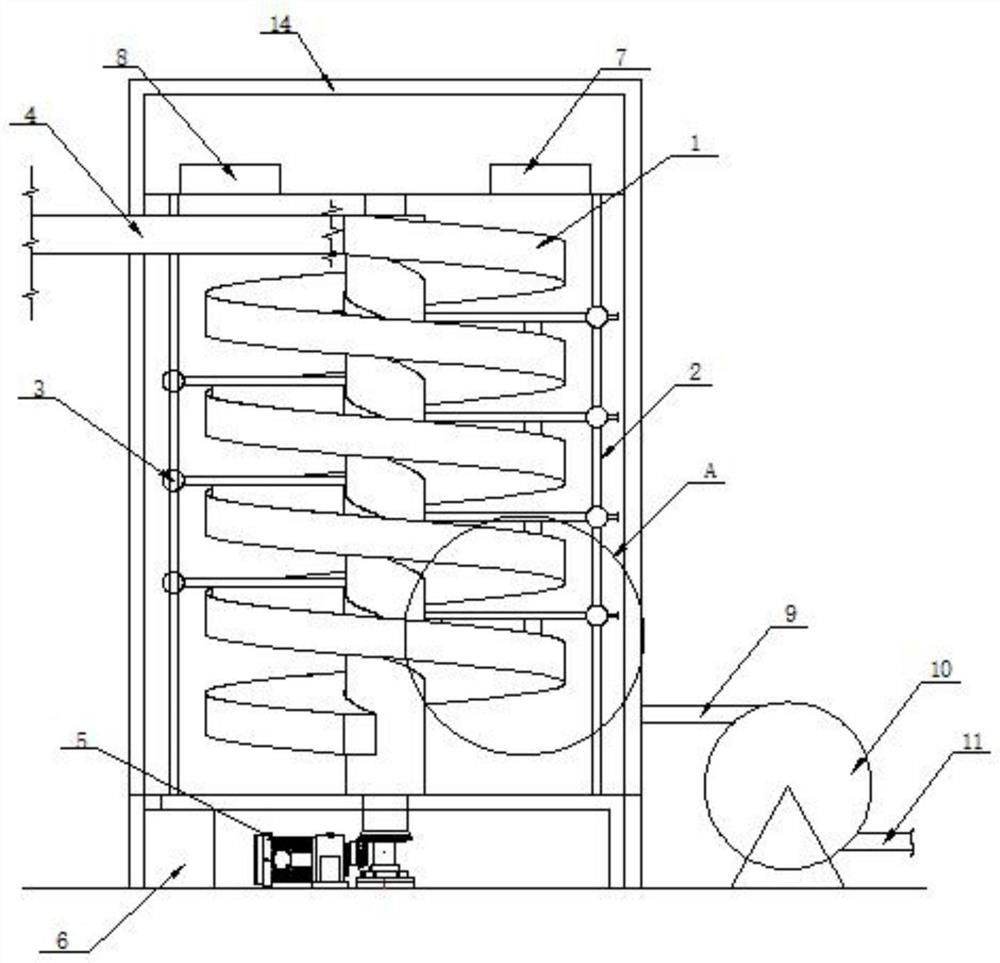 Spiral hermetia illucens breeding equipment