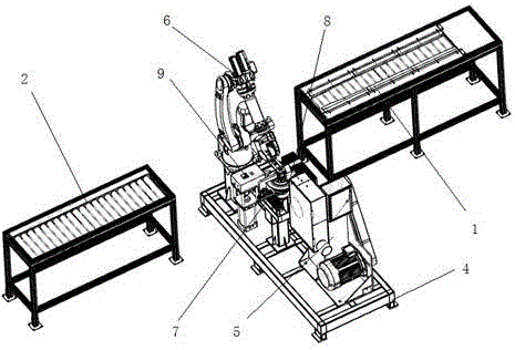 Full-automatic production line for disc-shaped workpiece polishing