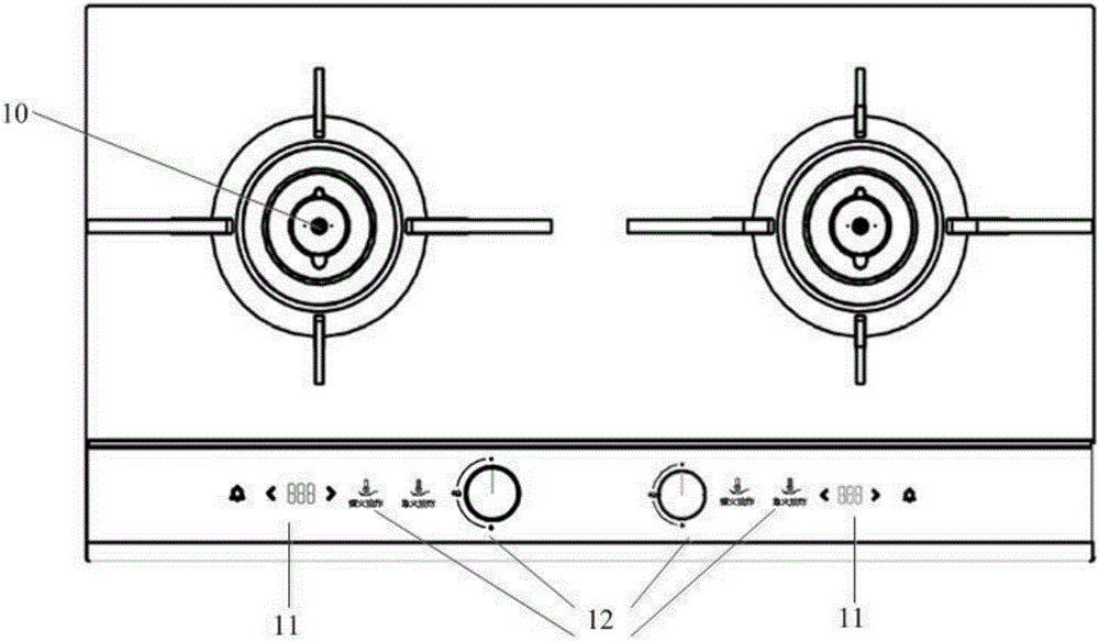 Timing device of gas stove and gas stove