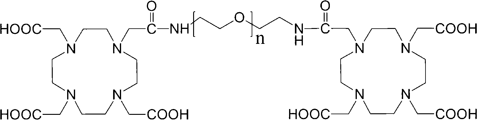 Diamino polyethylene glycol modified paramagnetic metal complex magnetic resonance imaging contrast agent