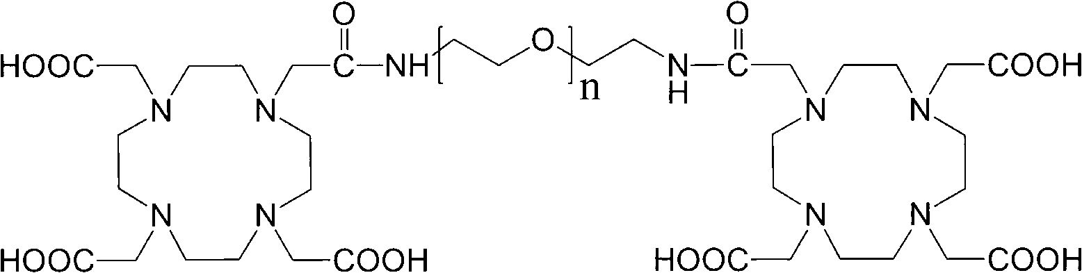 Diamino polyethylene glycol modified paramagnetic metal complex magnetic resonance imaging contrast agent