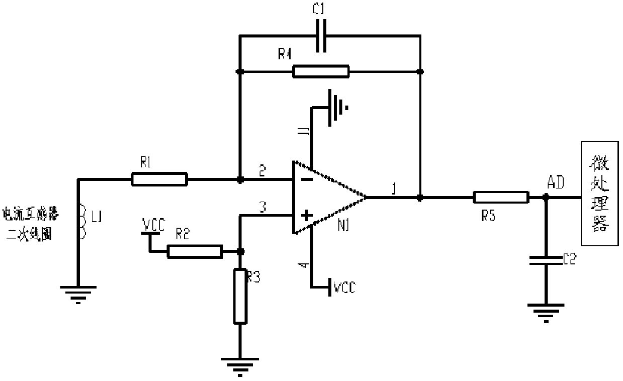 Detection circuit for monitoring the status of current transformers