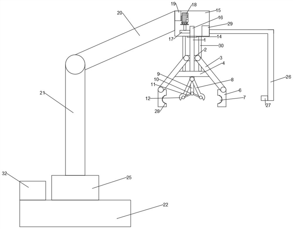 Mechanical arm with good clamping effect