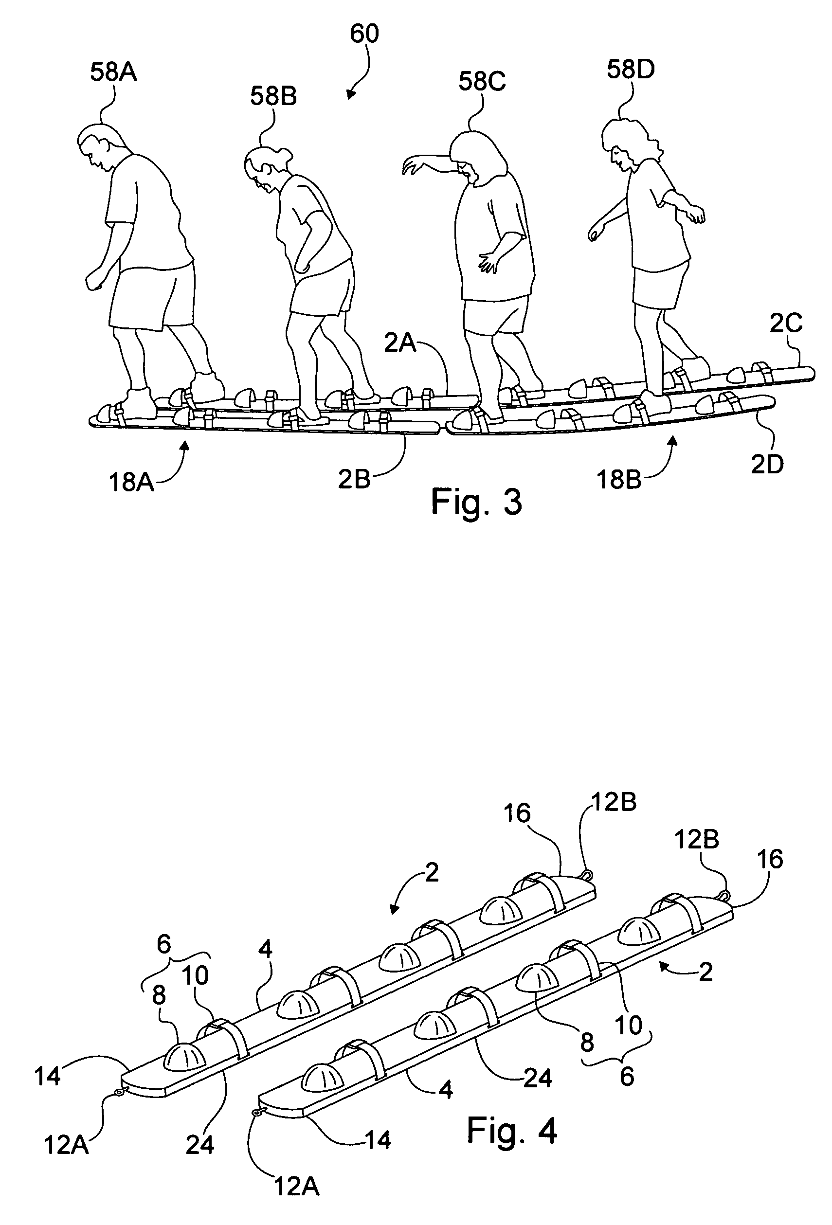 Team trekking device and methods of using same