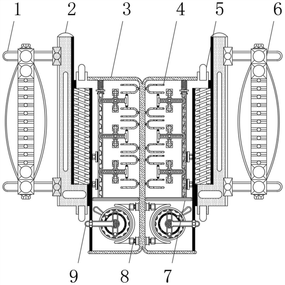 Power transmission tower-oriented cable erecting device with joint protection function