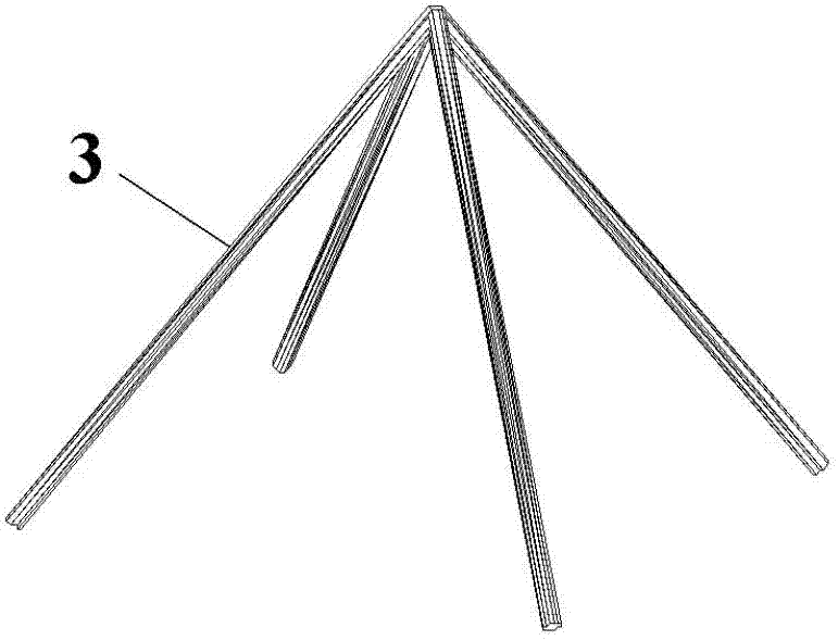 Cf/SiC dot matrix composite flat plate with rectangular pyramid structure and preparation method for flat plate