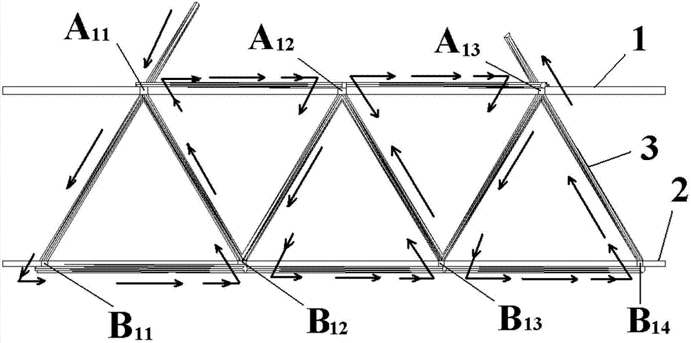 Cf/SiC dot matrix composite flat plate with rectangular pyramid structure and preparation method for flat plate