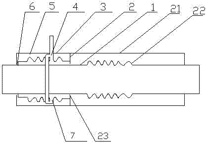 Leakage remedying device of steam straight buried pipe compensator