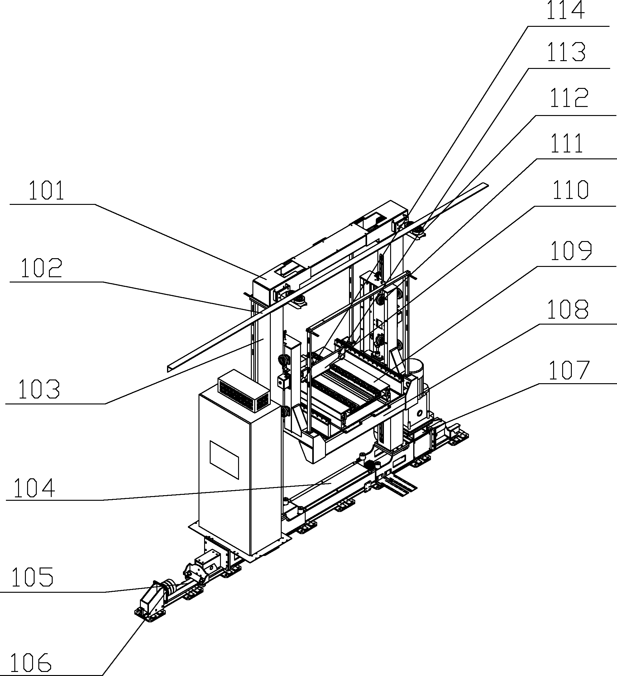 Electric bus battery quick-change robot system and quick-change method