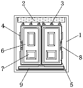 Fireproof door with triple fireproof function