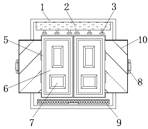 Fireproof door with triple fireproof function