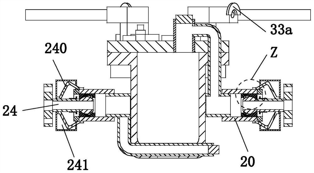 Upside-down bucket type drain valve with universal joint