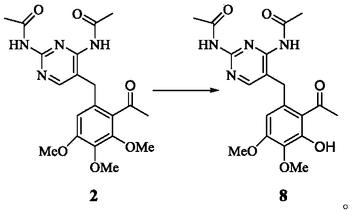 Iclaprim intermediate, and preparation method for iclaprim