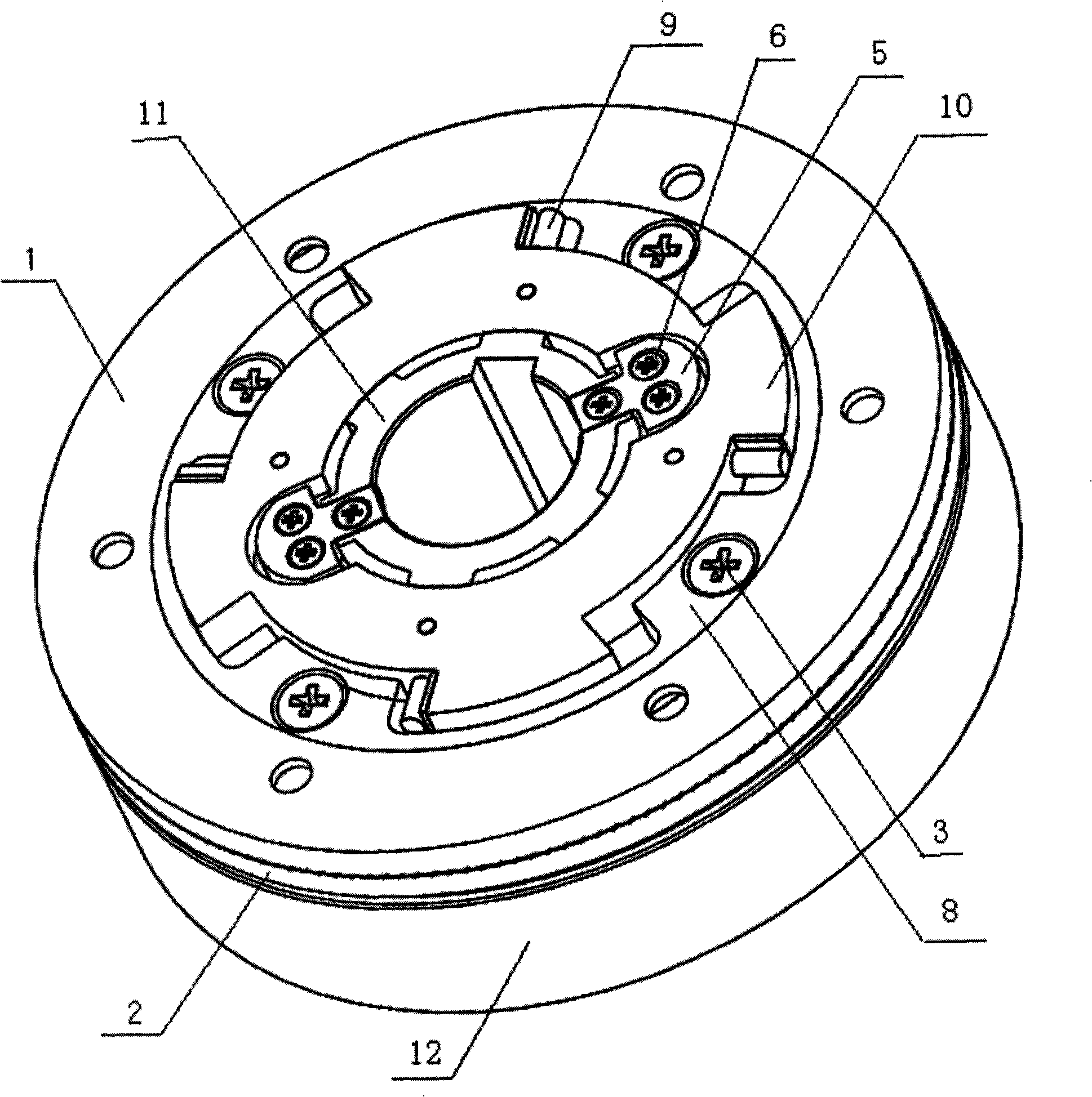 Underwater suction type jaw clutch device