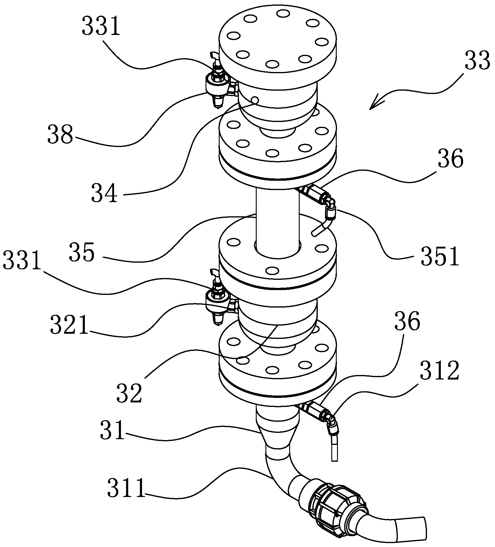 Gas-solid mixer for coating device