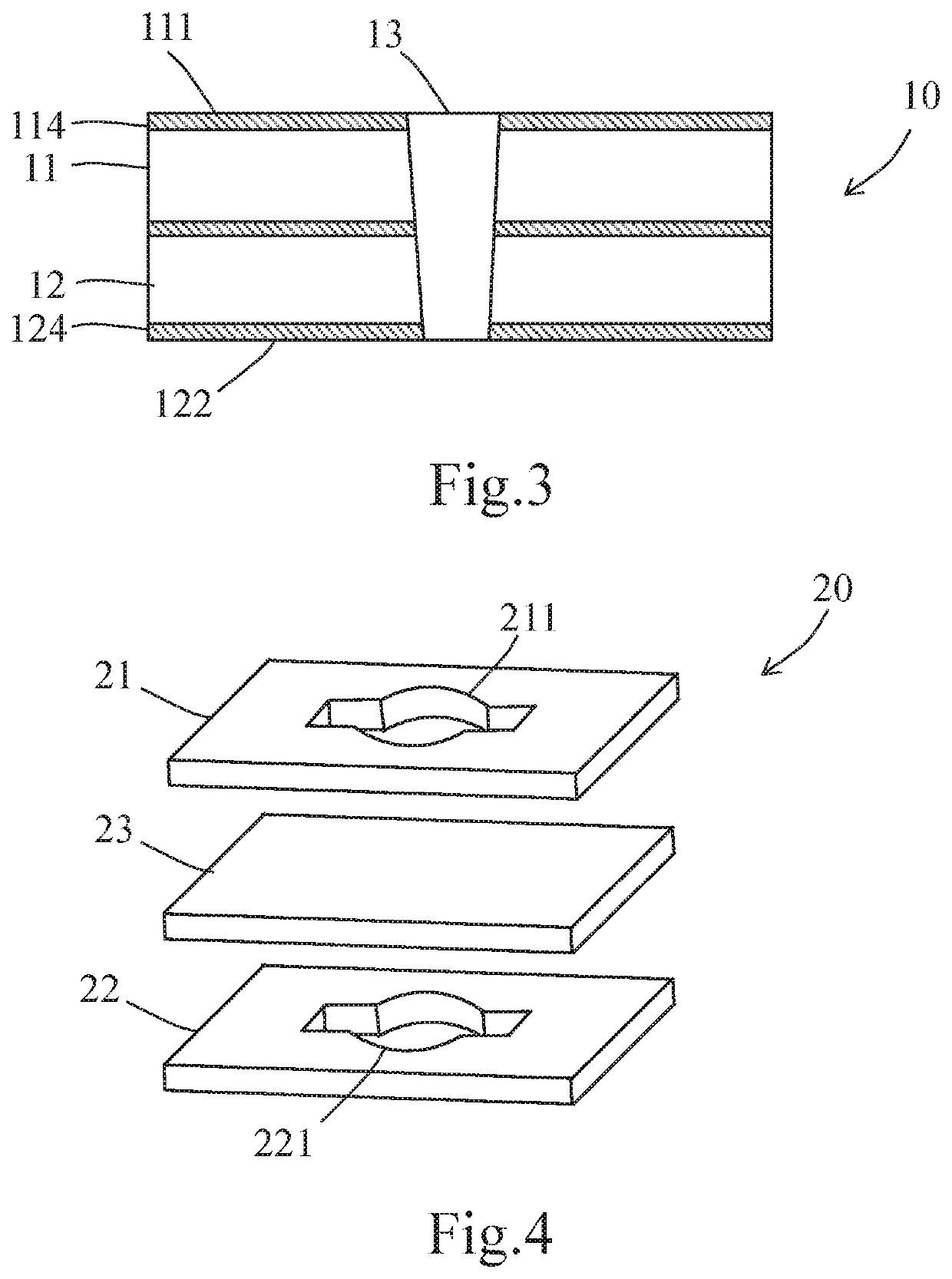 Glue filling method for multilayer thin film sensor structure