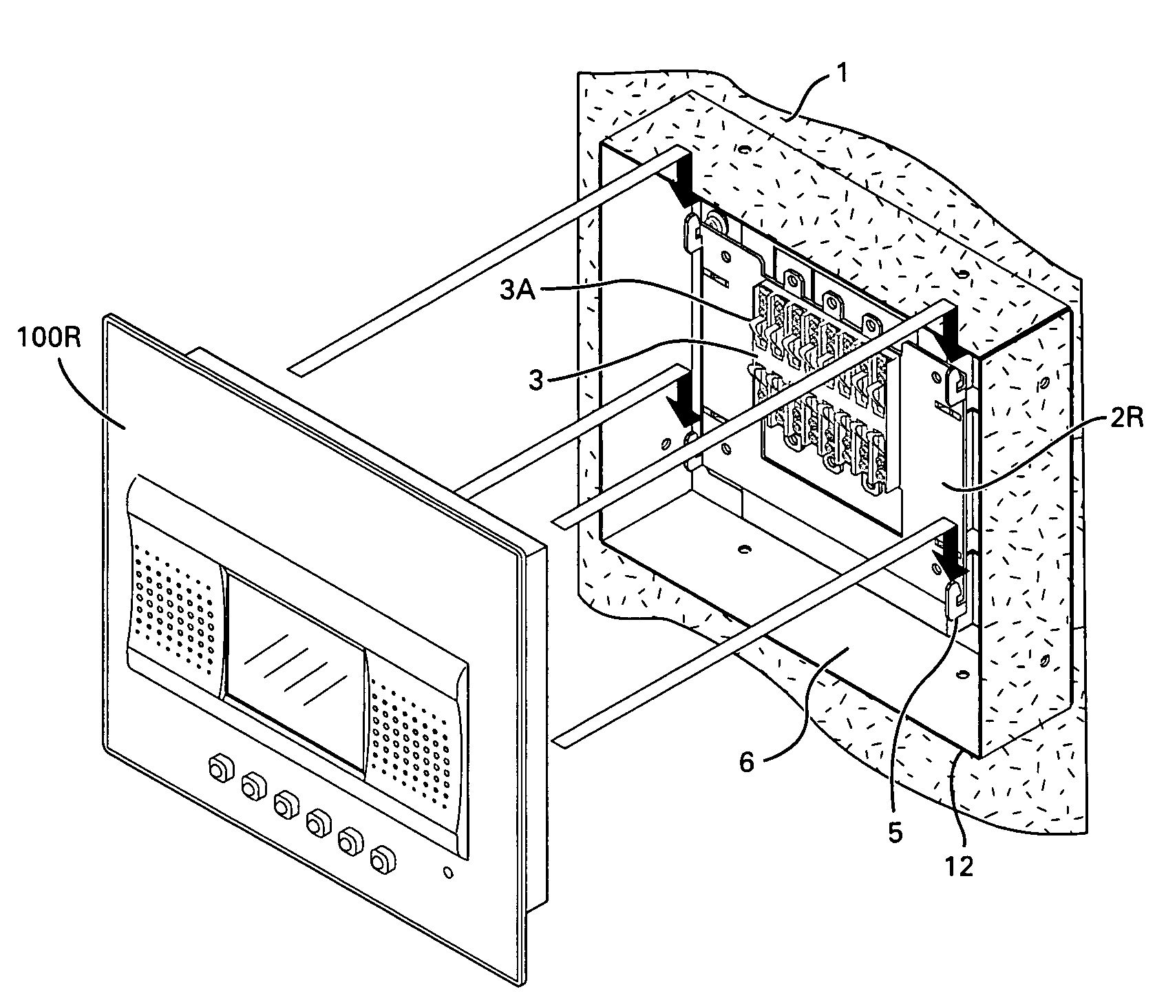 Method and apparatus for attaching display panels onto wall surface