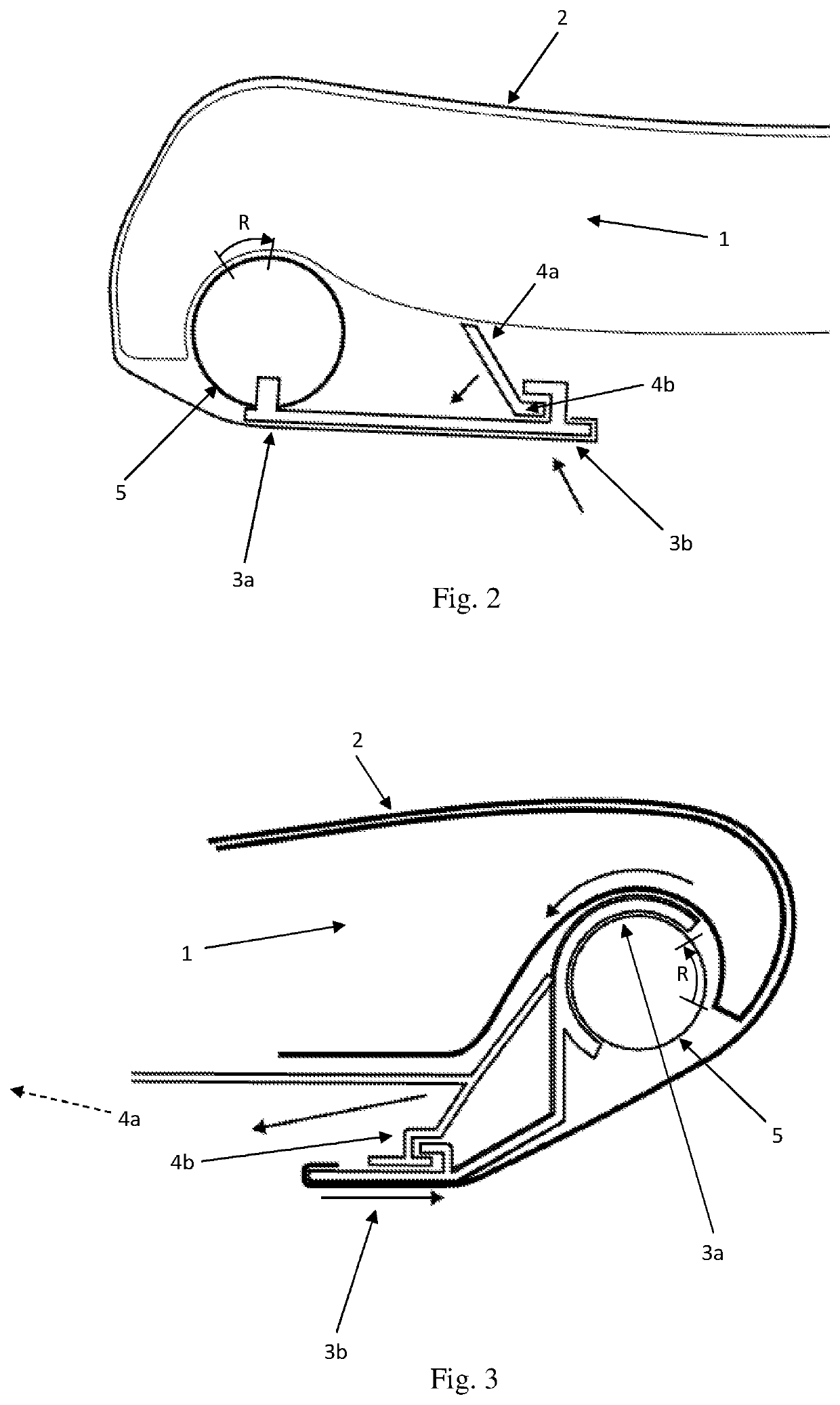 Device for reduction of vertical peak acceleration