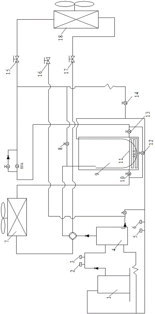 Multiple-on-line system and method for enhancing supercooling degree of multiple-on-line system