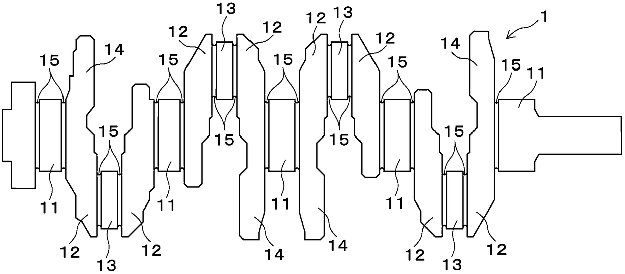 Strengthening method and strengthening device of rounded portion of crankshaft