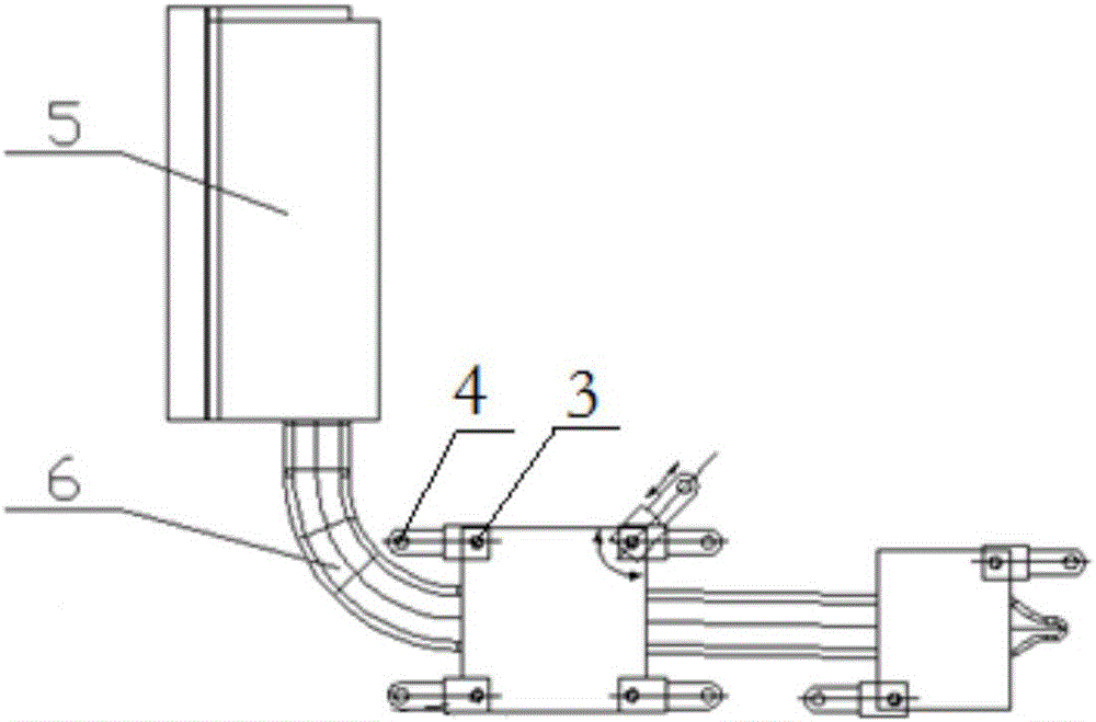 Deformable radiator assembling structure