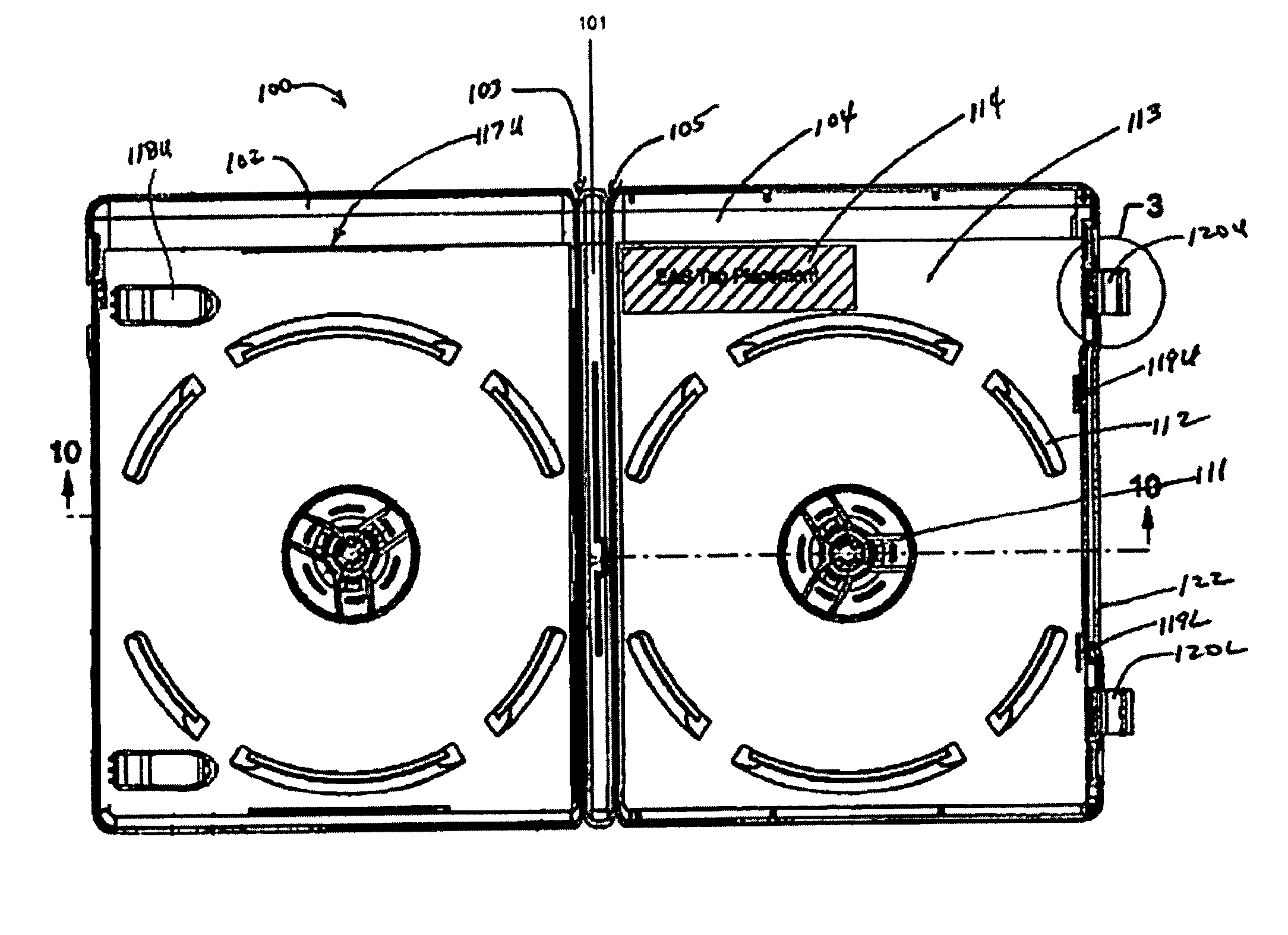 Injection molded case for optical storage discs