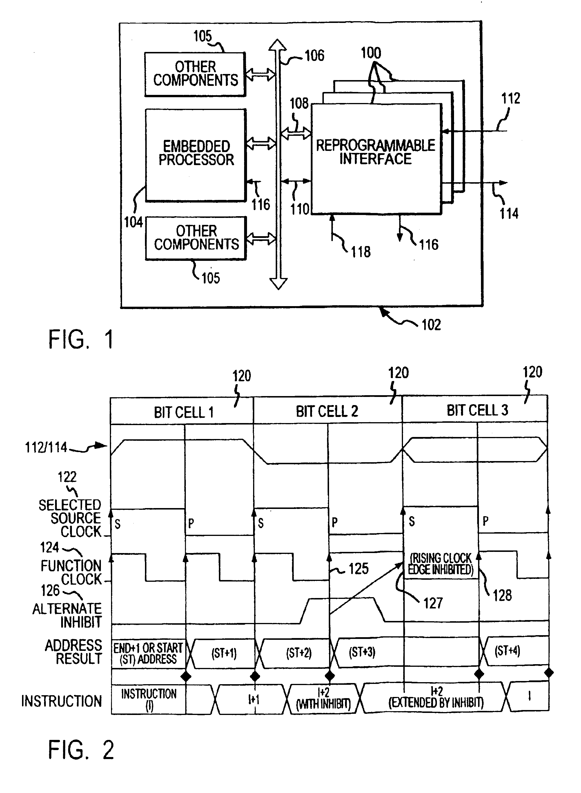 Sequencer and method of selectively inhibiting clock signals to execute reduced instruction sequences in a re-programmable I/O interface