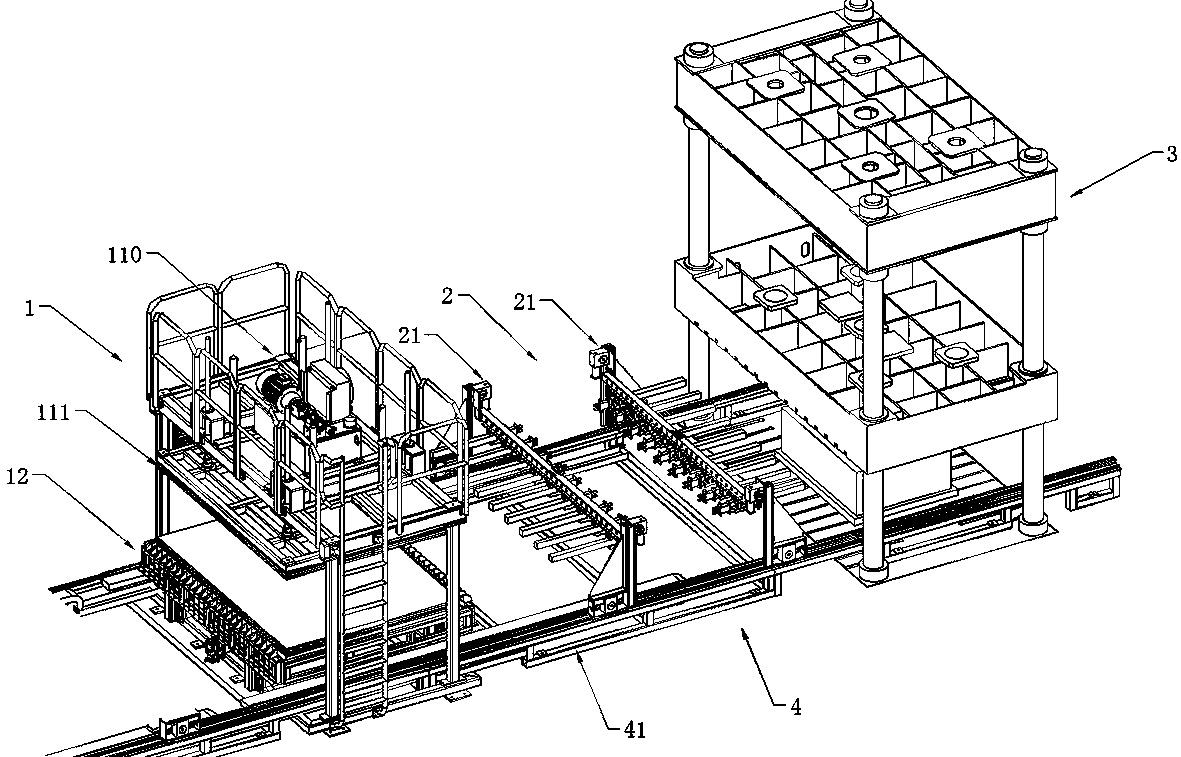 Fiber preforming line forming clamping device and method