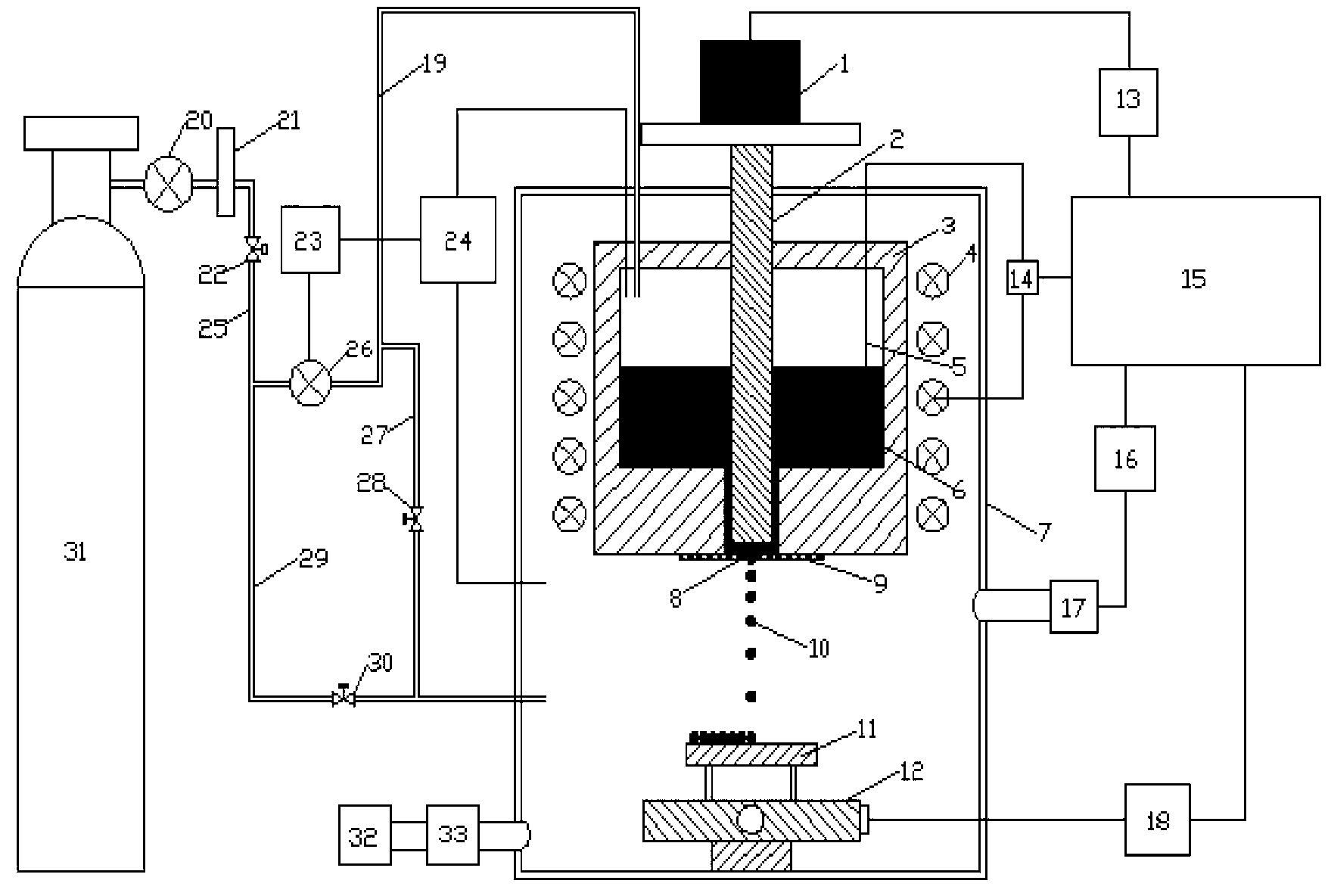 Three-dimensional rapid prototyping method and device based on pulse small hole droplet injection