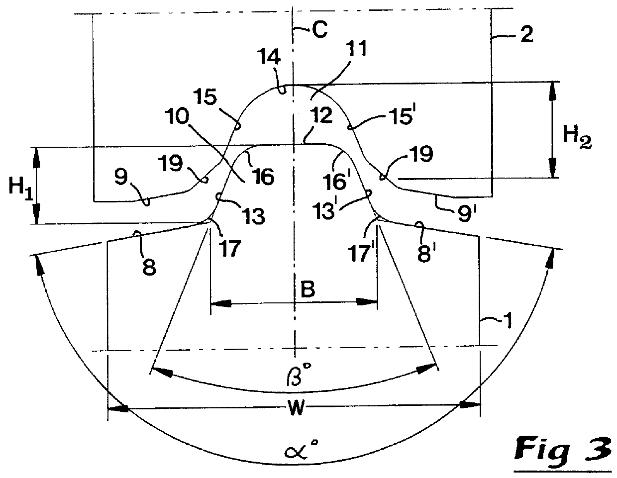 Tool for chip removing machining