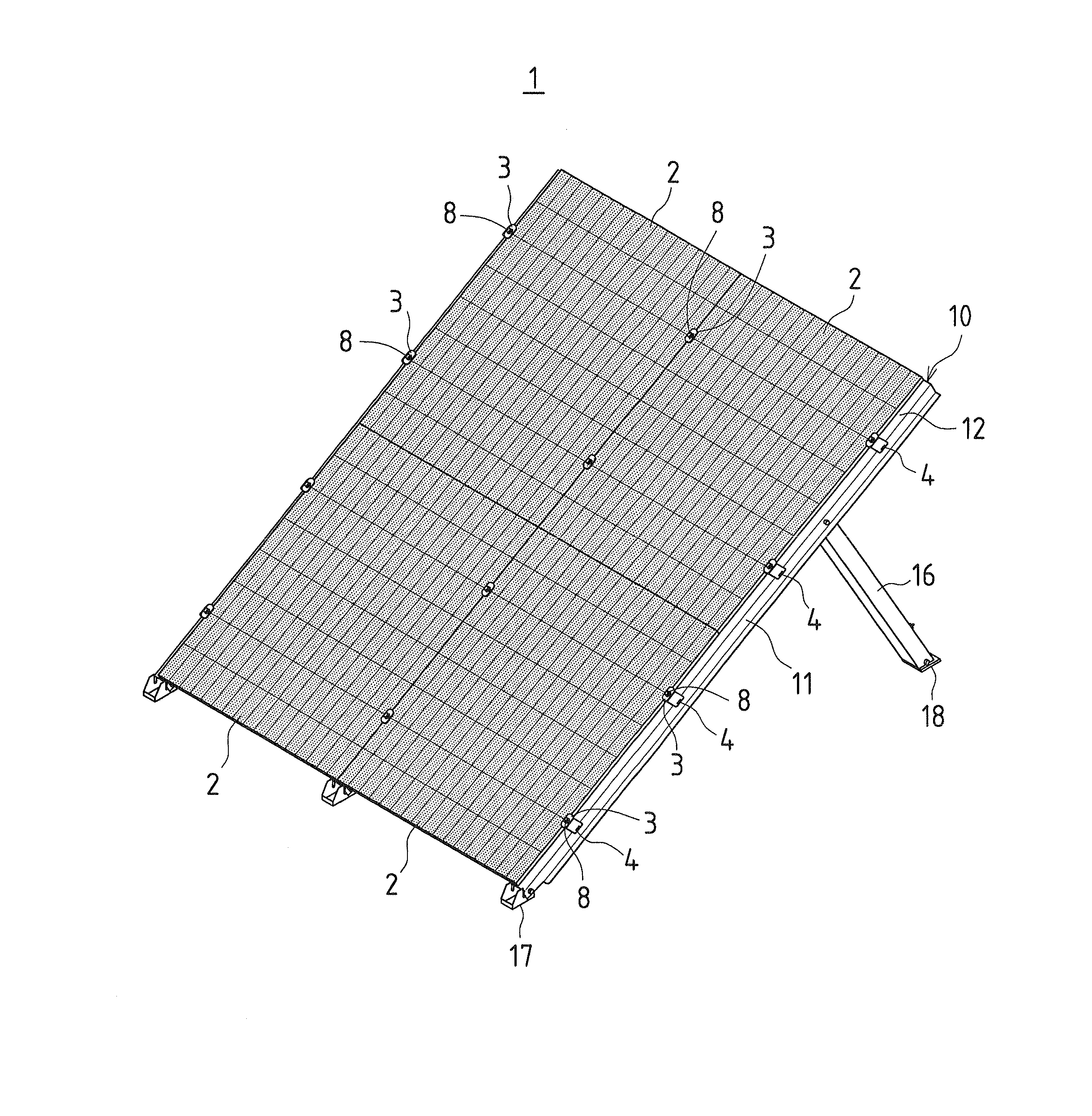 Solar cell module, solar cell attachment stand, photovoltaic power generating system