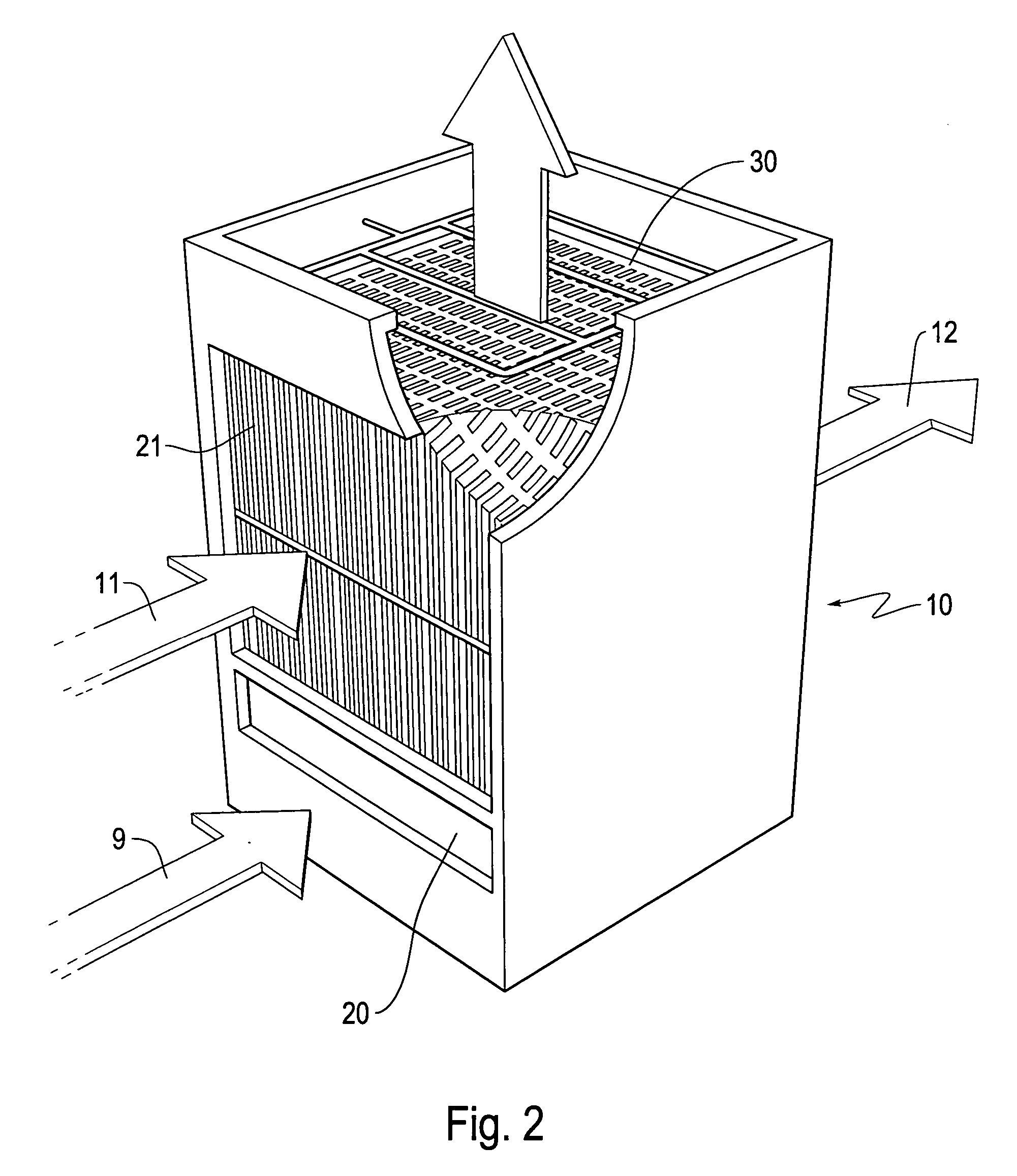 Indirect evaporative cooling heat exchanger