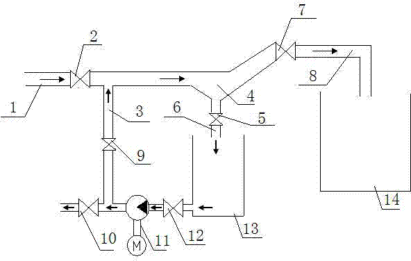 Dewatering treatment device for low-concentration pulp in pipes and treatment method of dewatering treatment device