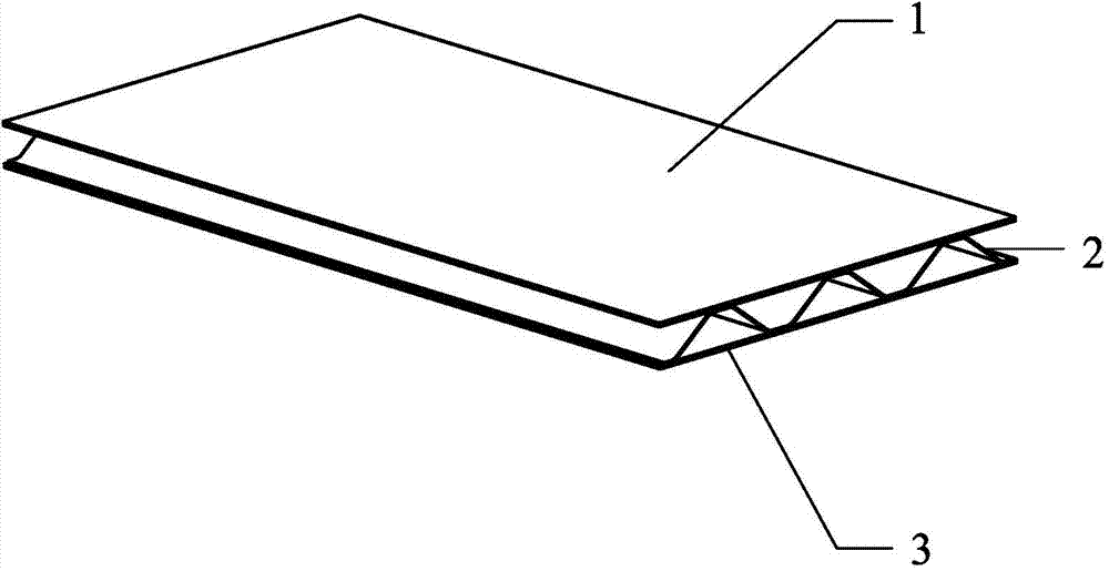 Super-strong high-tenacity sandwich plate with orthotropic structure and preparation process thereof