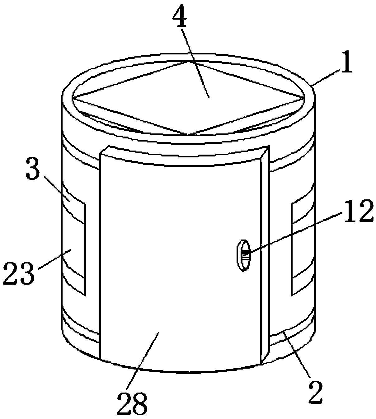 Moisture-proof data information placement cabinet for data acquisition