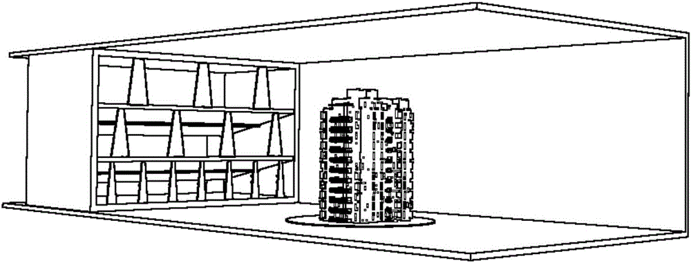 Adjustable wedge roughness element combined system capable of acquiring incoming wind for experiment