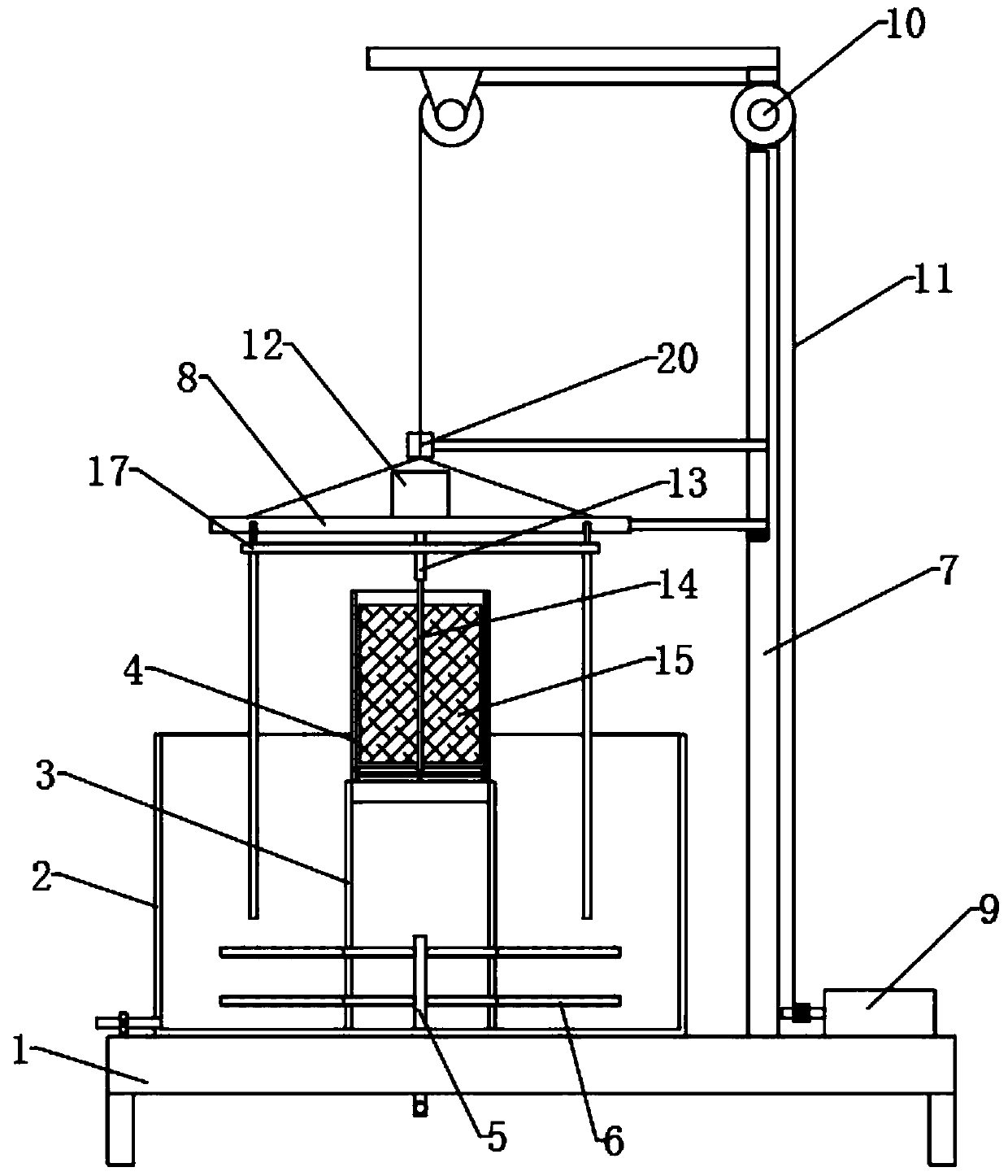 Rotary laminated scum adsorption device applied to sewage treatment