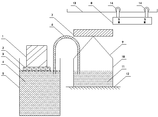 Device for generating power by utilizing the liquid buoyancy