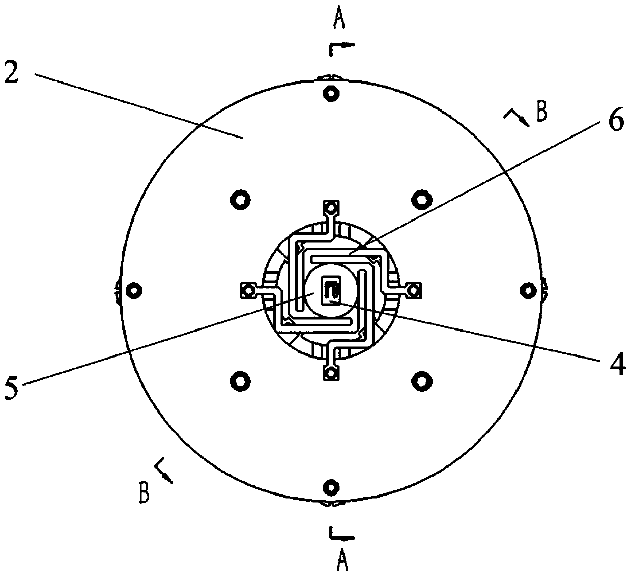 A mems microstructure four-axis excitation device driven by piezoelectric ceramics