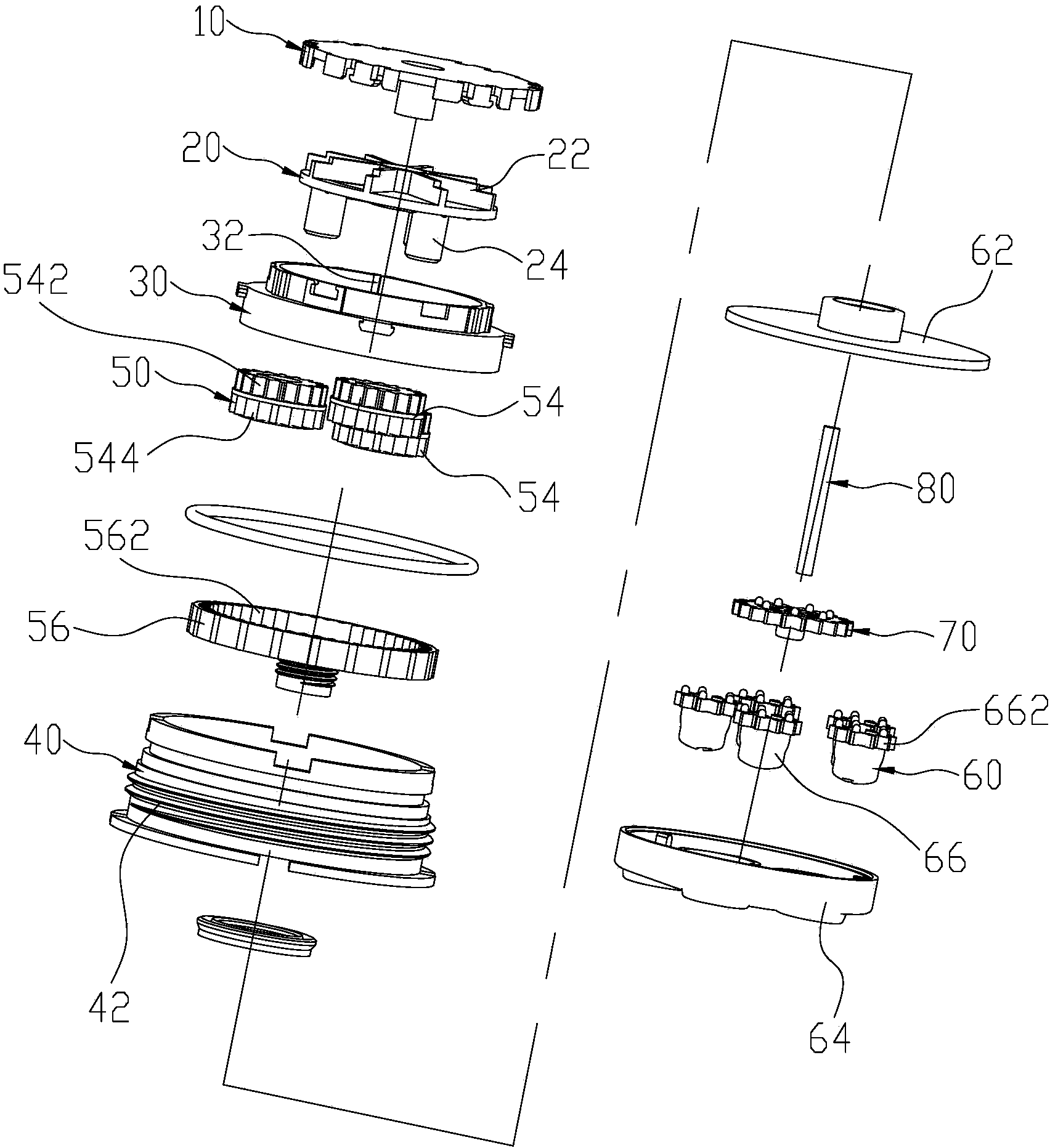 Rotary shower nozzle