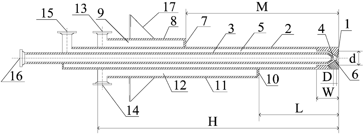 Spray nozzle for catalytic cracking and application