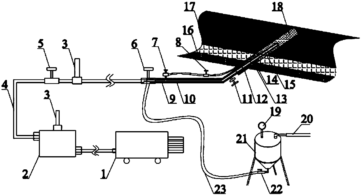 System and method for improving permeability of coal by means of periodic hammering by aid of high-pressure air pulses and water waves