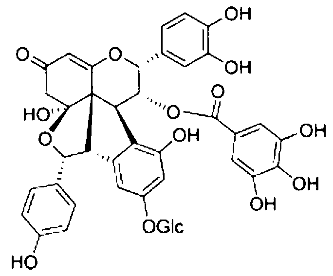 Application of polyflavanostilbene A in preparation of medicaments for treating lung cancer