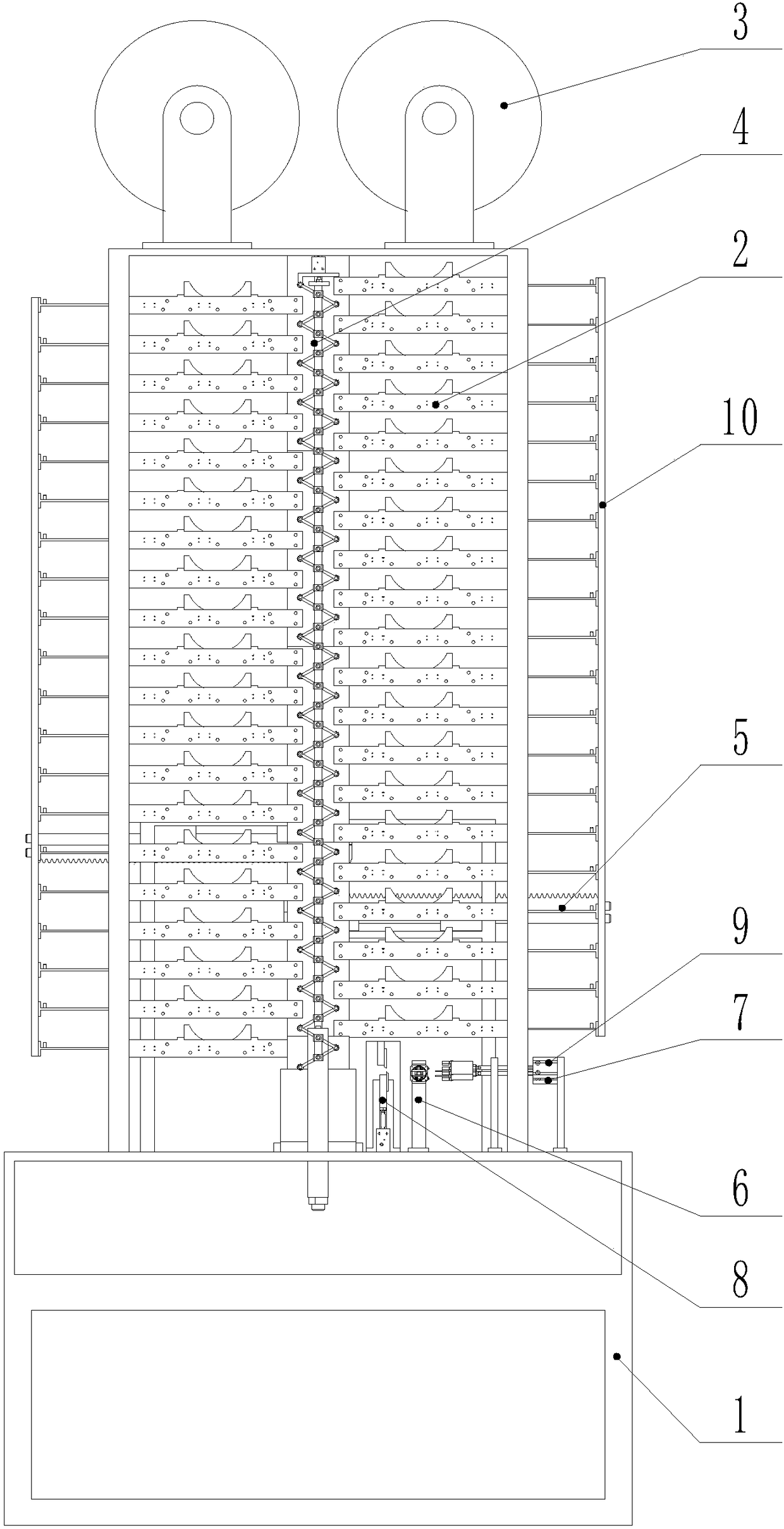 Primary formation lamination machine of battery cell of lithium battery