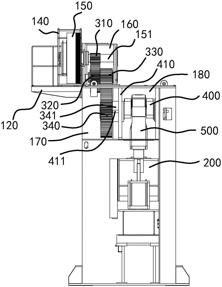 Punching device for punching machine