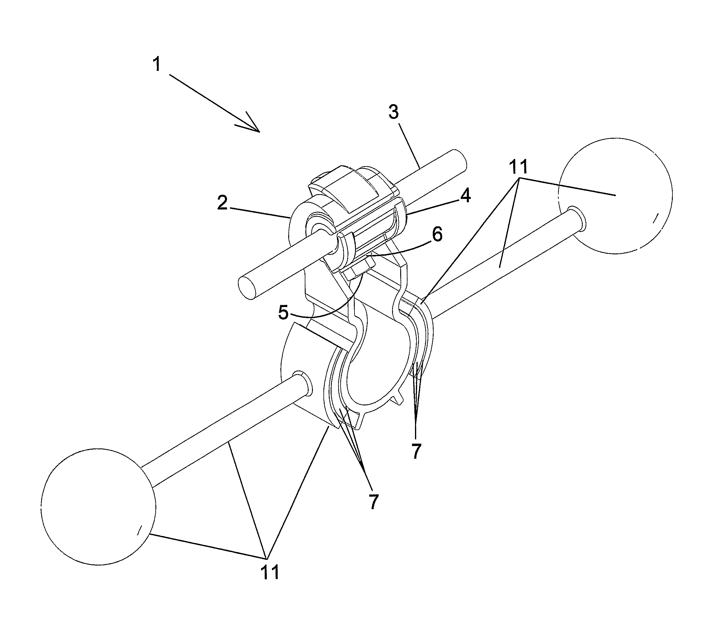 Device for dynamically neutralizing vibrations in single cable overhead power transmission lines